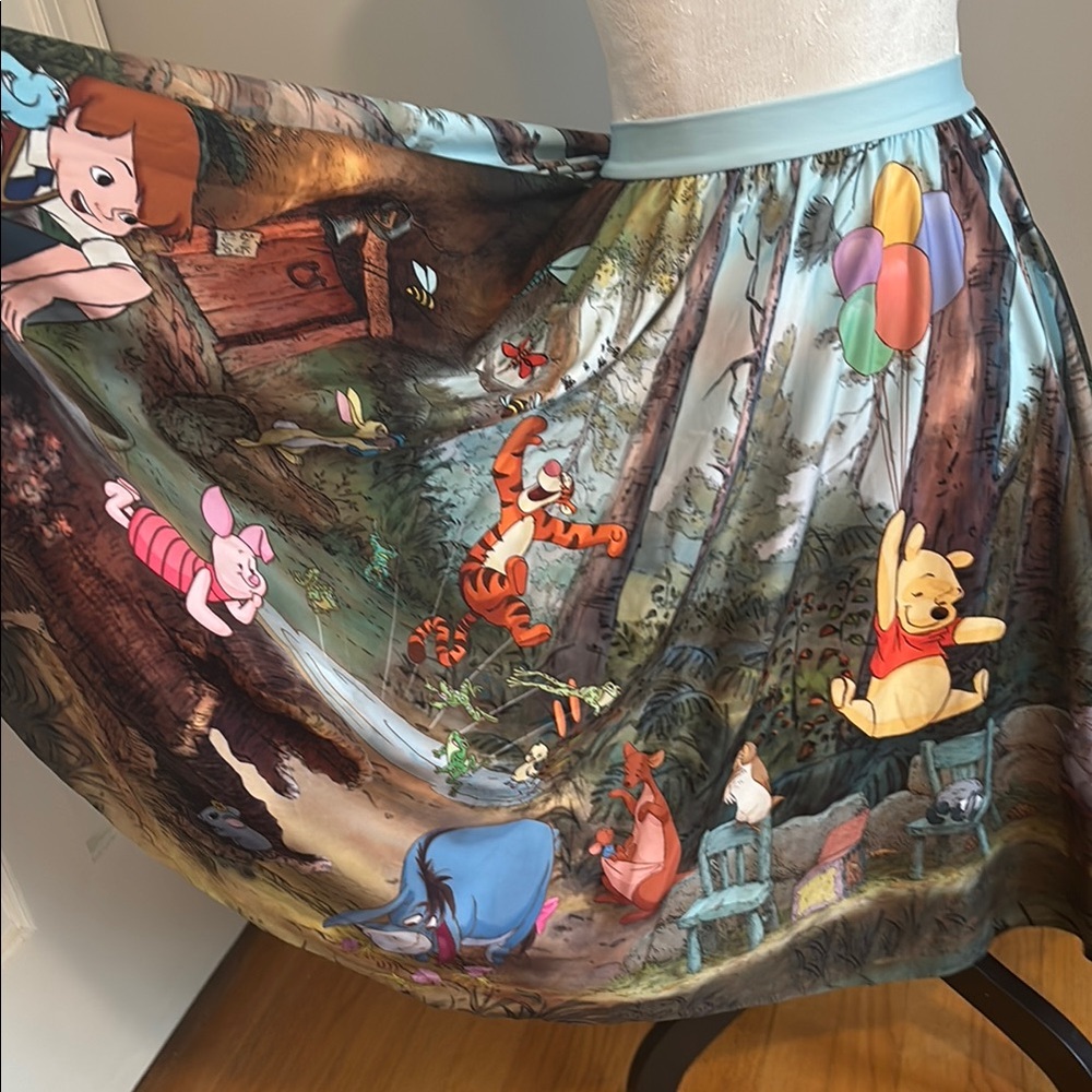 Blackmilk Winnie the Pooh A-Line Midi Skirt